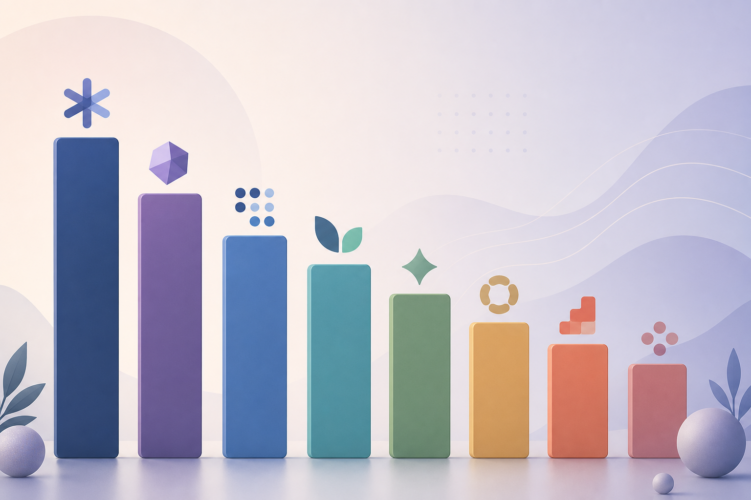 Bar chart comparing daily brand-recommendation churn rate by AI platform, from Perplexity at 27 percent to Claude at 9 percent