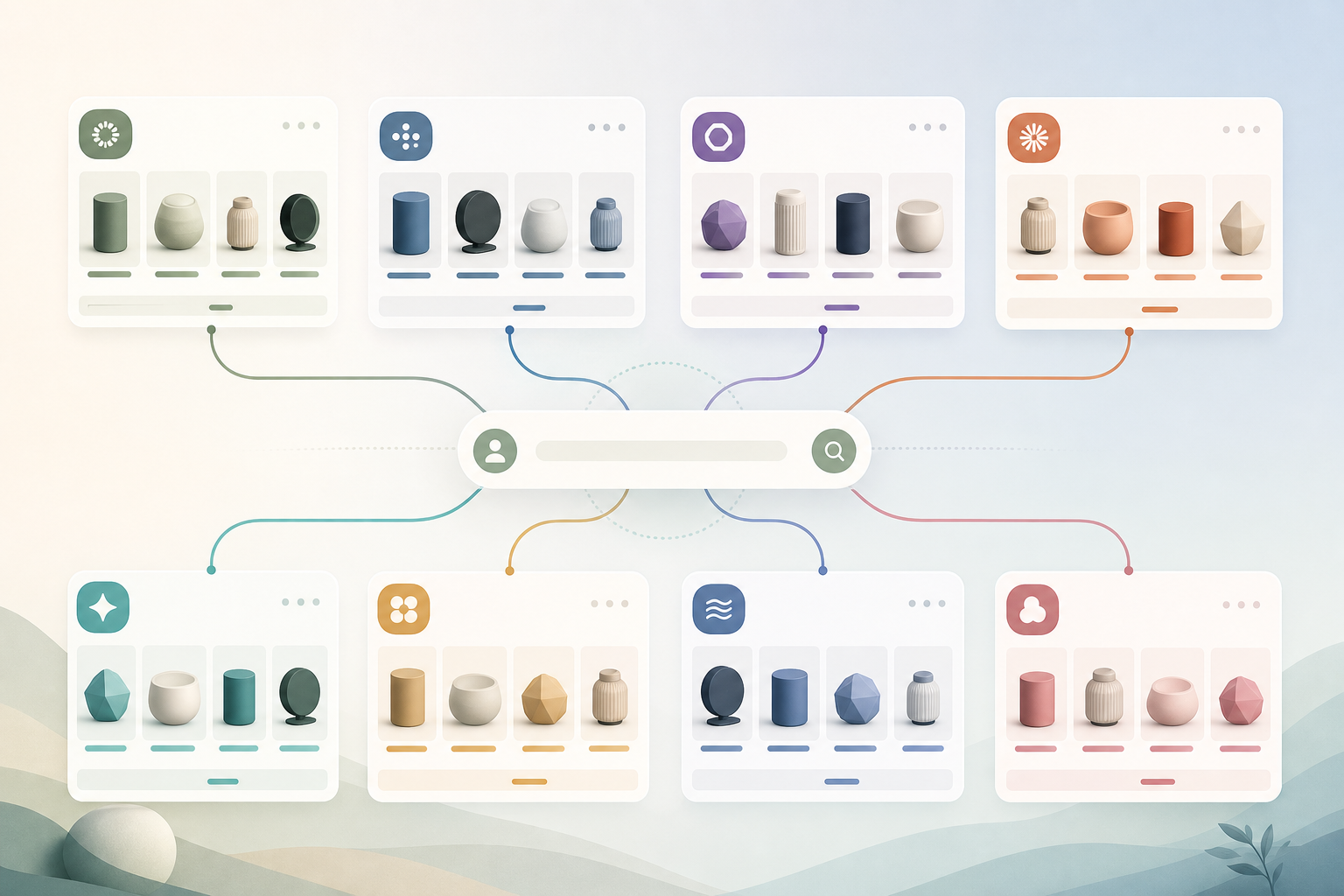 Same query producing different brand shortlists across eight AI engines