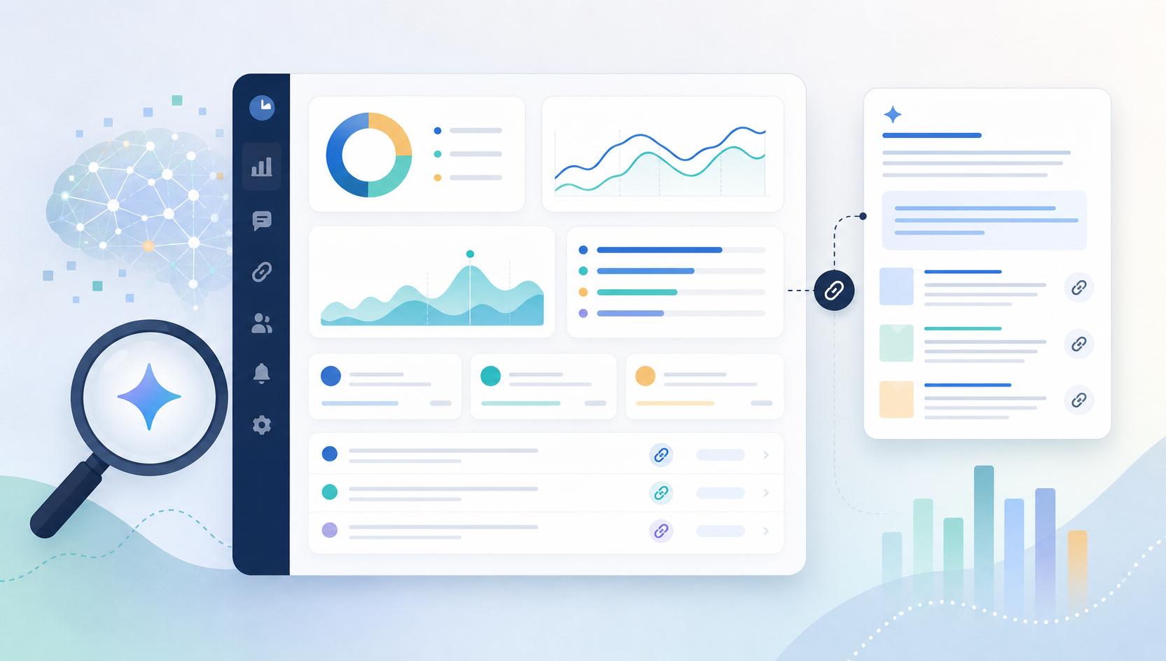 Dashboard used to track Google AI Overview brand mentions and cited URLs