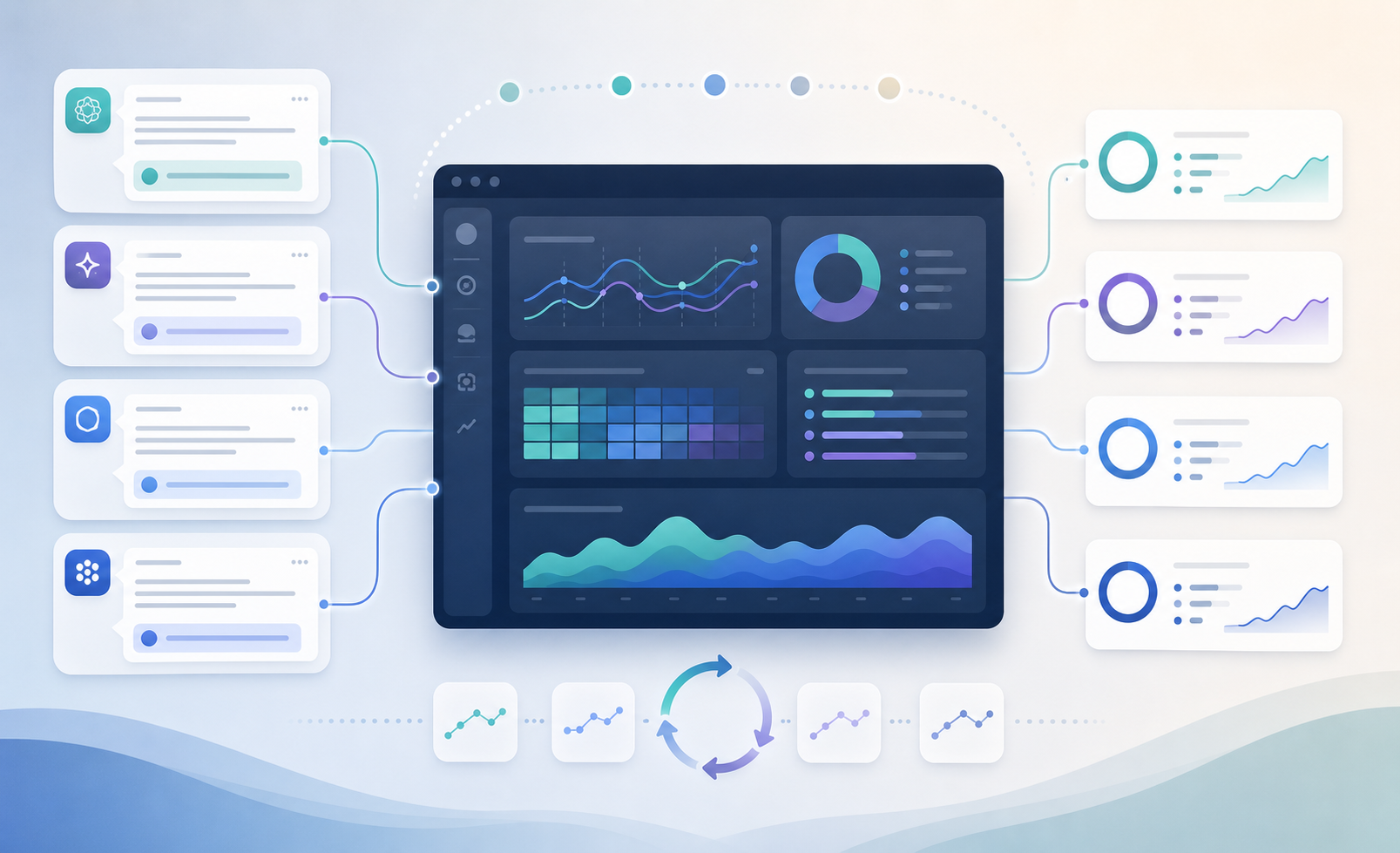 Dashboard showing repeated prompt runs used to measure AI brand visibility across AI engines