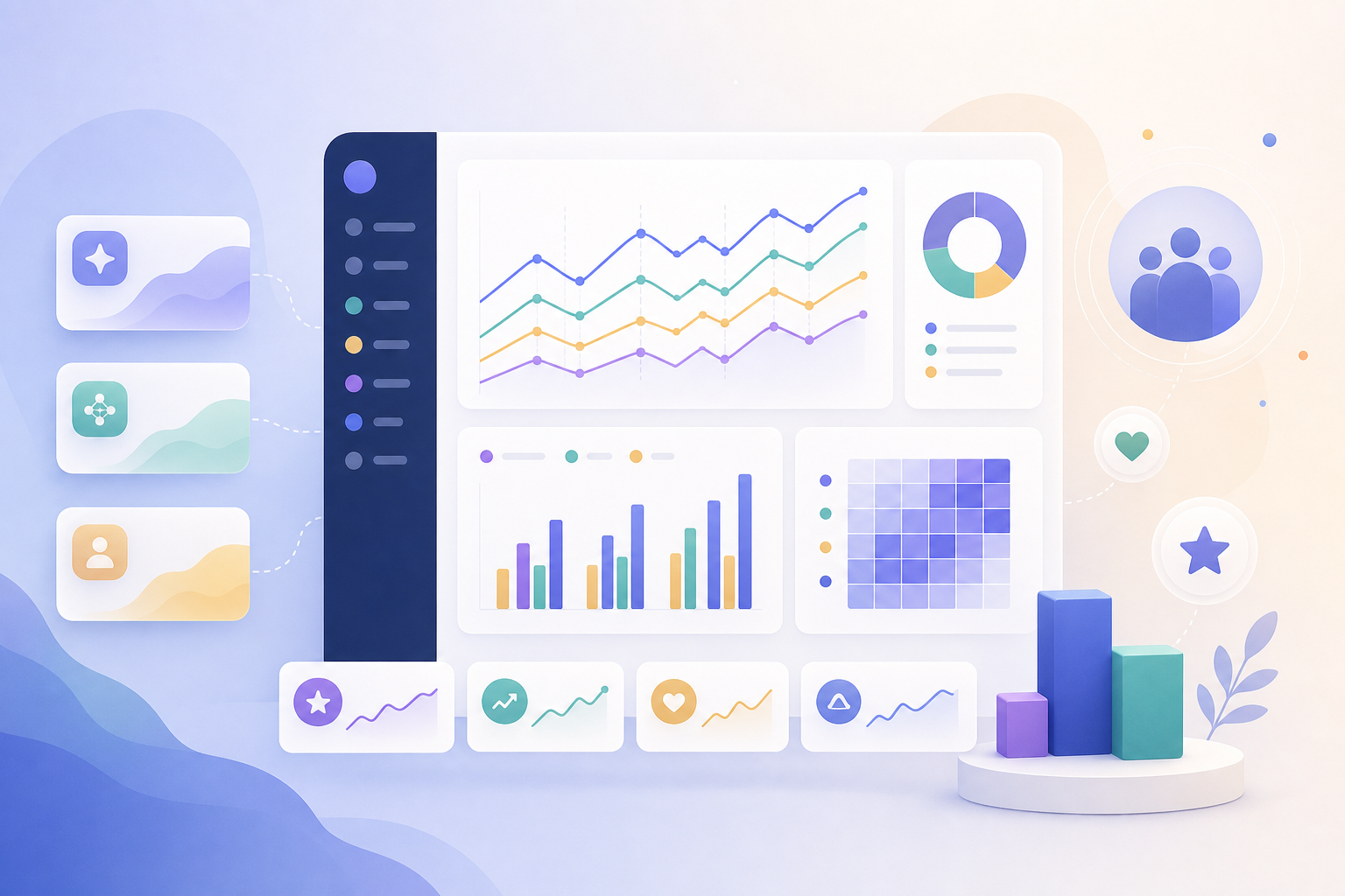 AI mention rate dashboard showing brand visibility by prompt type, platform, and week