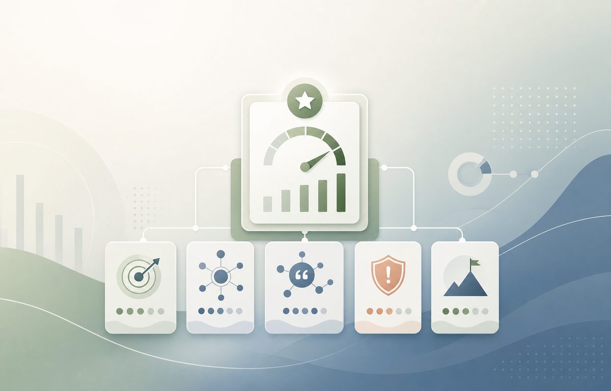 AI visibility optimization priority scorecard showing intent, platform weight, citation influence, sentiment risk, and business impact