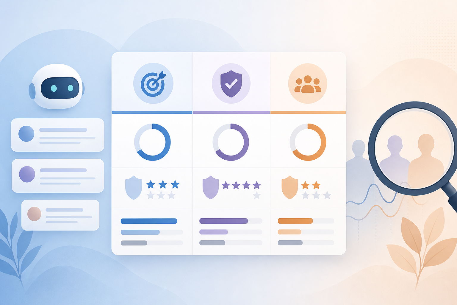 Brand positioning in AI answers comparison scorecard showing category accuracy, proof strength, and competitor contrast