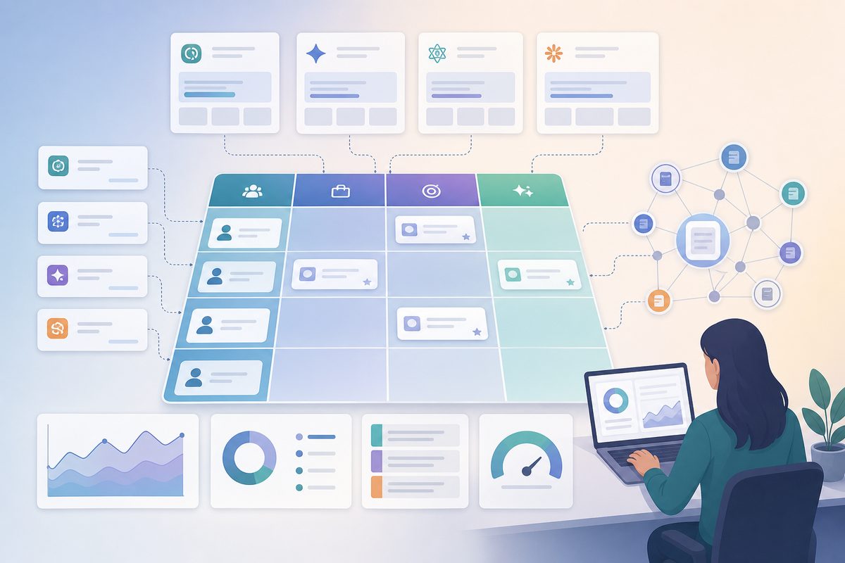 Use-Case Query Matrix mapping audience, scenario and intent into use-case AI search recommendations
