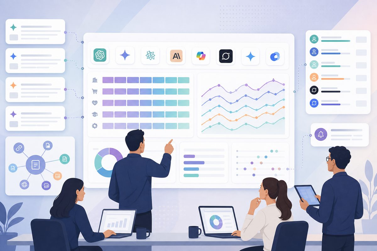 AI visibility benchmarks 2026 dashboard showing brand mention rate by industry and engine