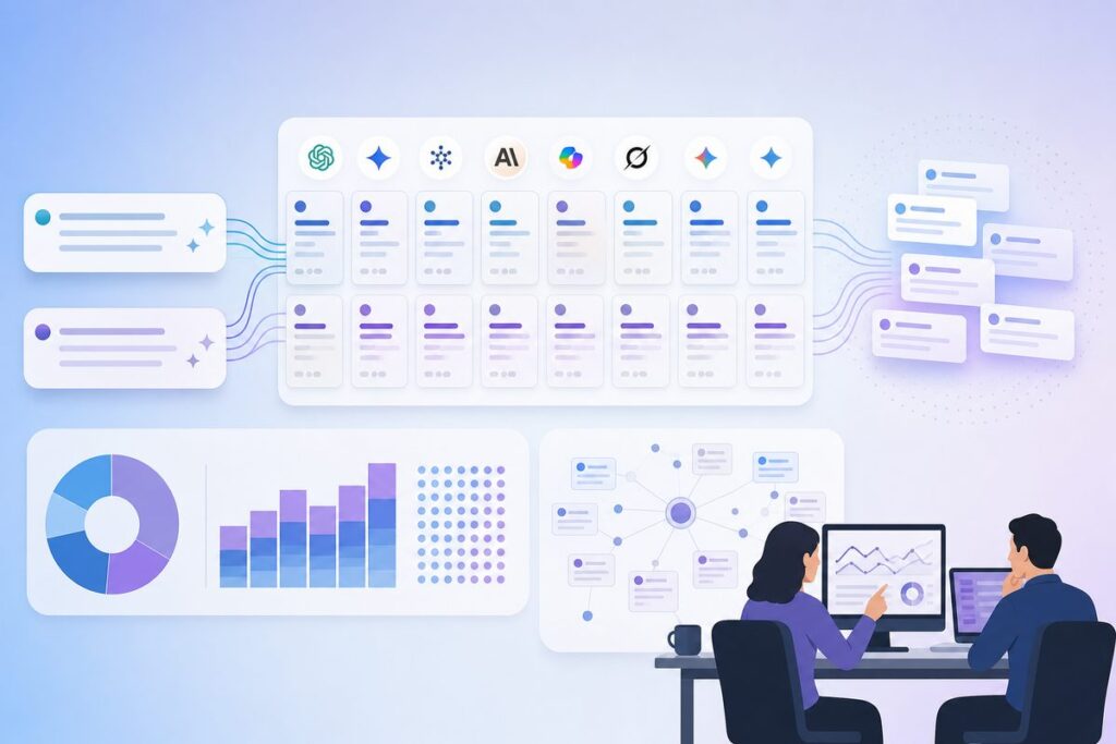 Chart: does prompt wording change AI answers across eight AI platforms and 2,400 brand recommendation results