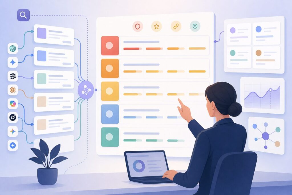 AI visibility prioritization backlog scored by severity, prompt value, source control, and recommendation impact