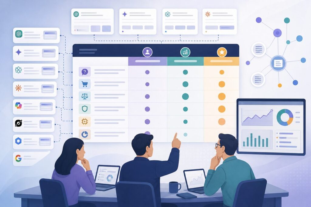 AI prompt weighting worksheet ranking monitoring prompts by buying intent and revenue impact