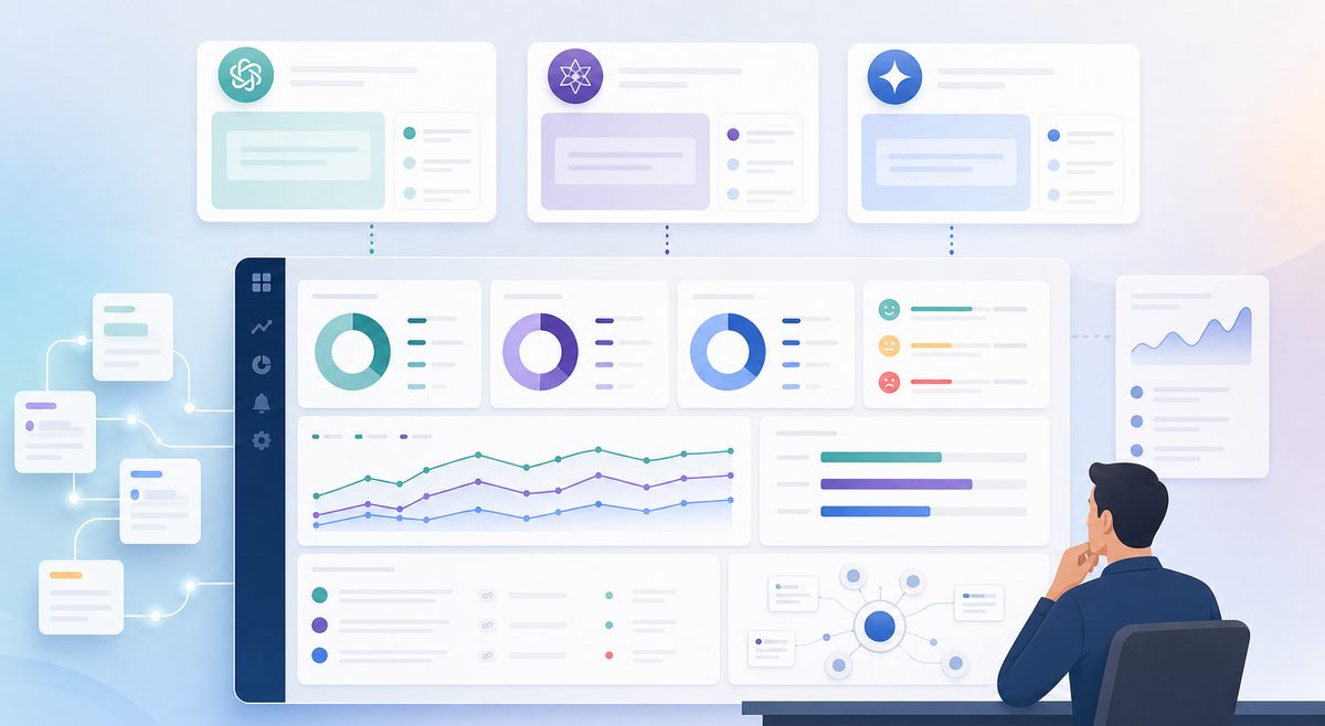 Baseline AI visibility scorecard tracking brand mentions, position, sentiment, and citations across ChatGPT, Perplexity, and Google AI Overviews