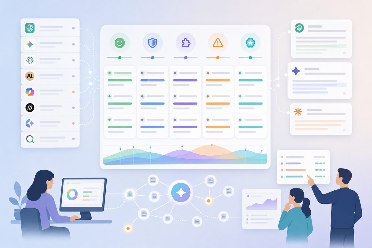 AI brand sentiment analysis claim-level rubric across tone, factual stance, product fit, objections, and endorsement