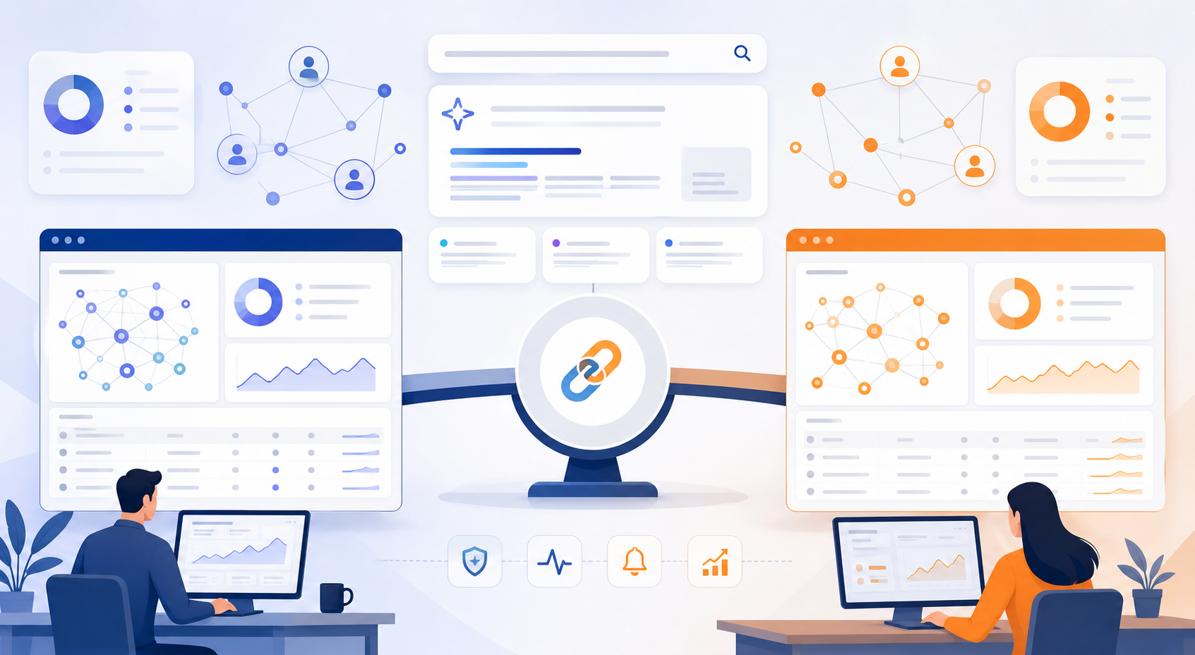 Ahrefs and SE Ranking backlink analysis comparison with referring domains and link monitoring panels