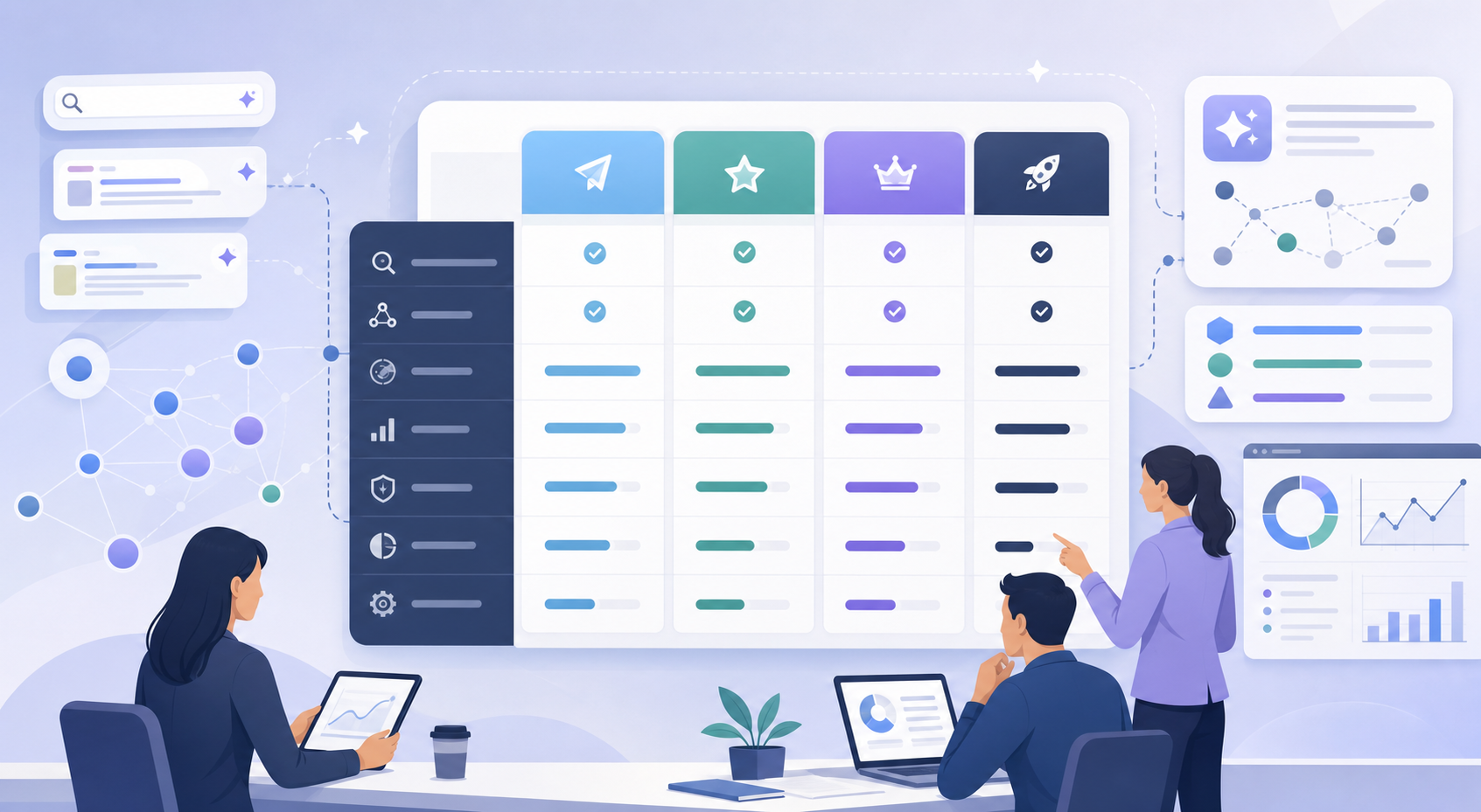 Moz pricing plan comparison table with SEO and AI visibility quotas