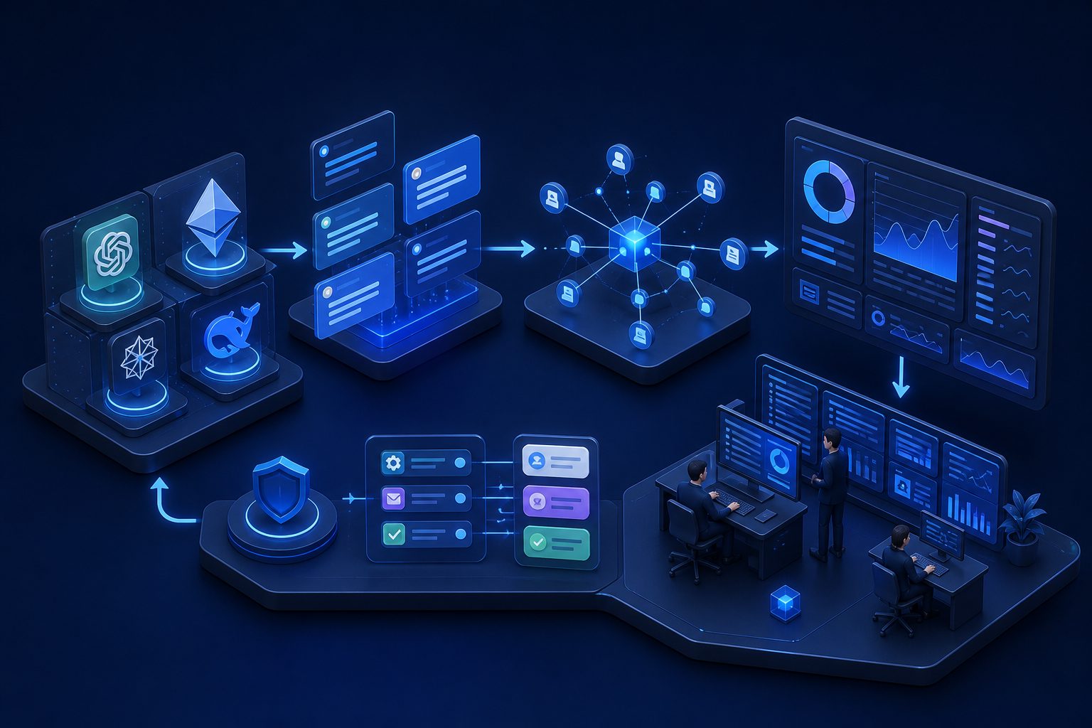 AI brand reputation monitoring dashboard across ChatGPT, Perplexity, Gemini, and DeepSeek