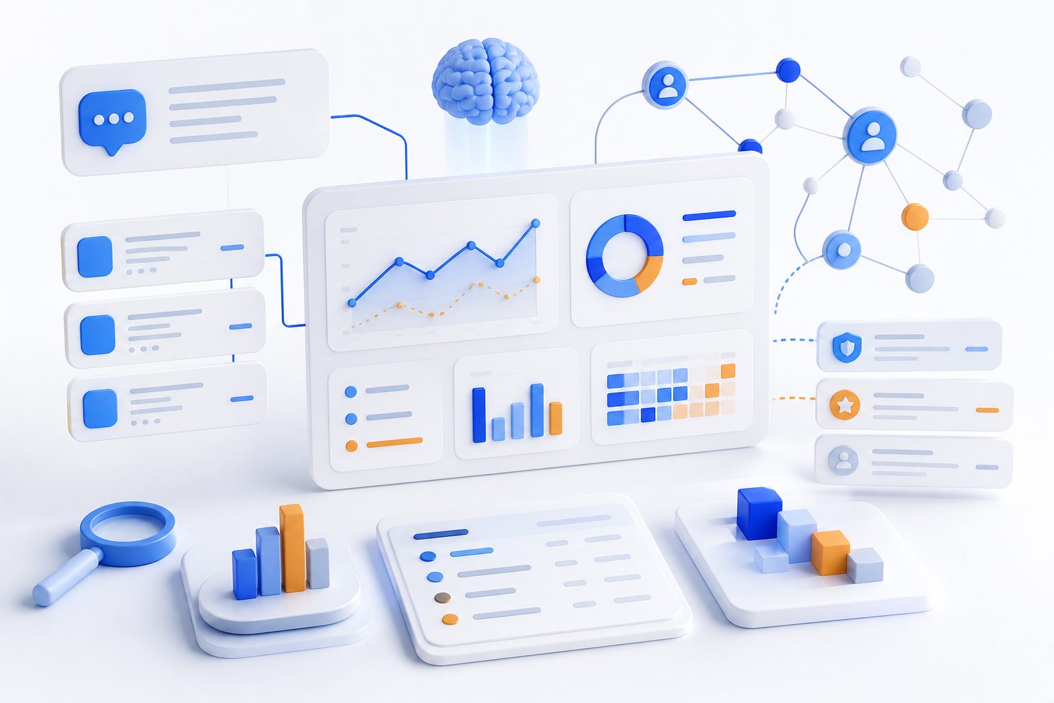 AI search strategy dashboard showing mentions, citations, and competitor gaps