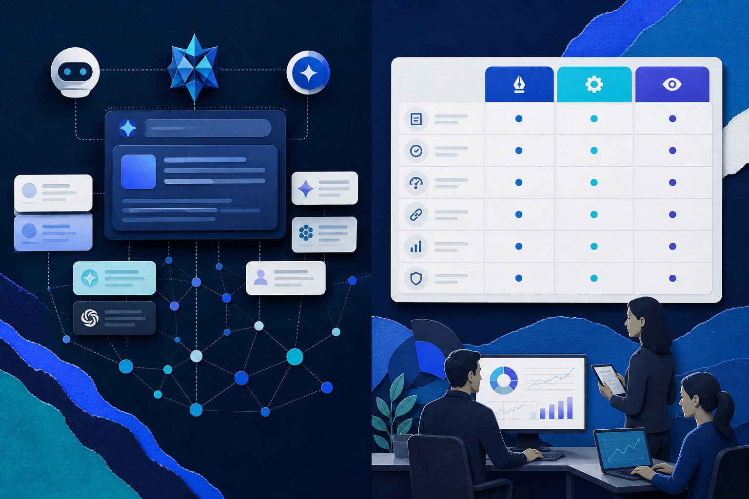 AI SEO tool comparison table for content, technical, and visibility use cases