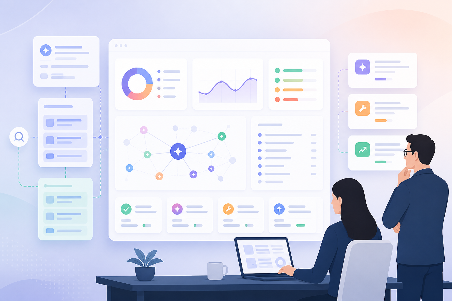 Dashboard showing AI visibility optimization software tracking mentions, citations, and recommended fixes