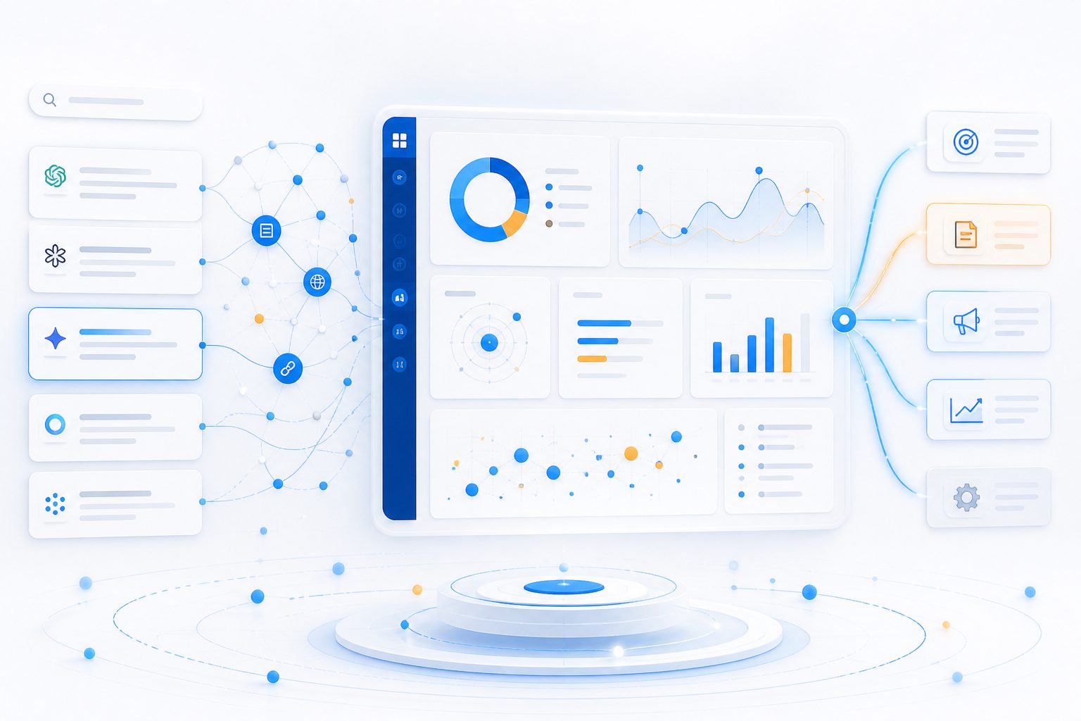 Dashboard view for what AI search optimization tools connect visibility data with specific actions for marketers