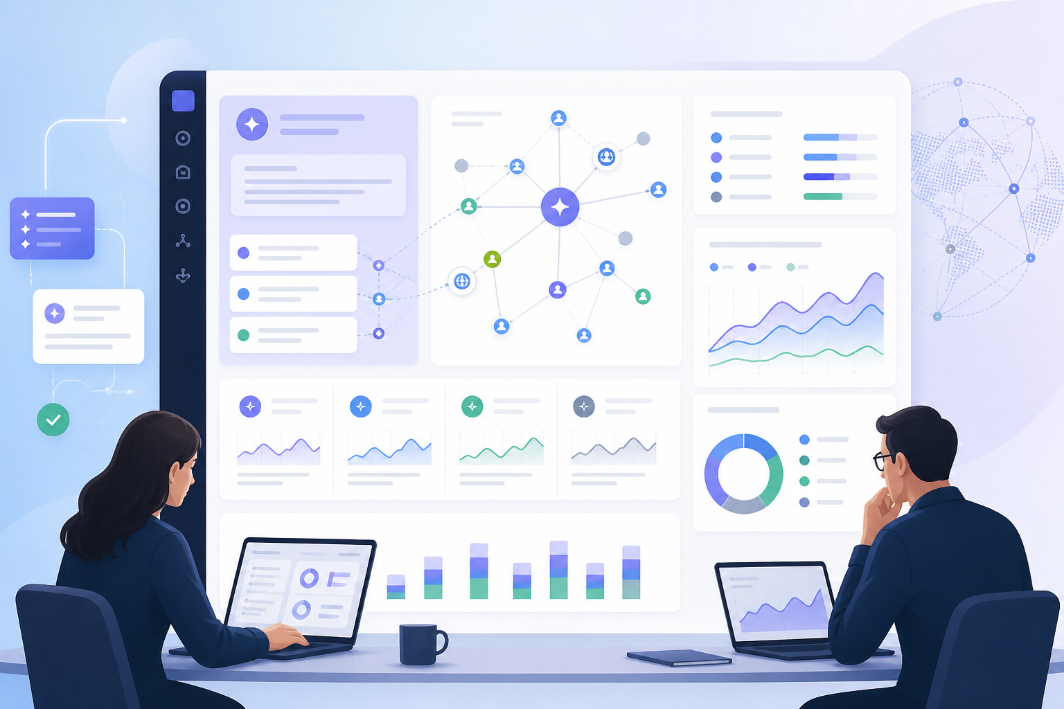 Dashboard view of AI brand mention tracking software showing prompts, citations, competitors, and sentiment