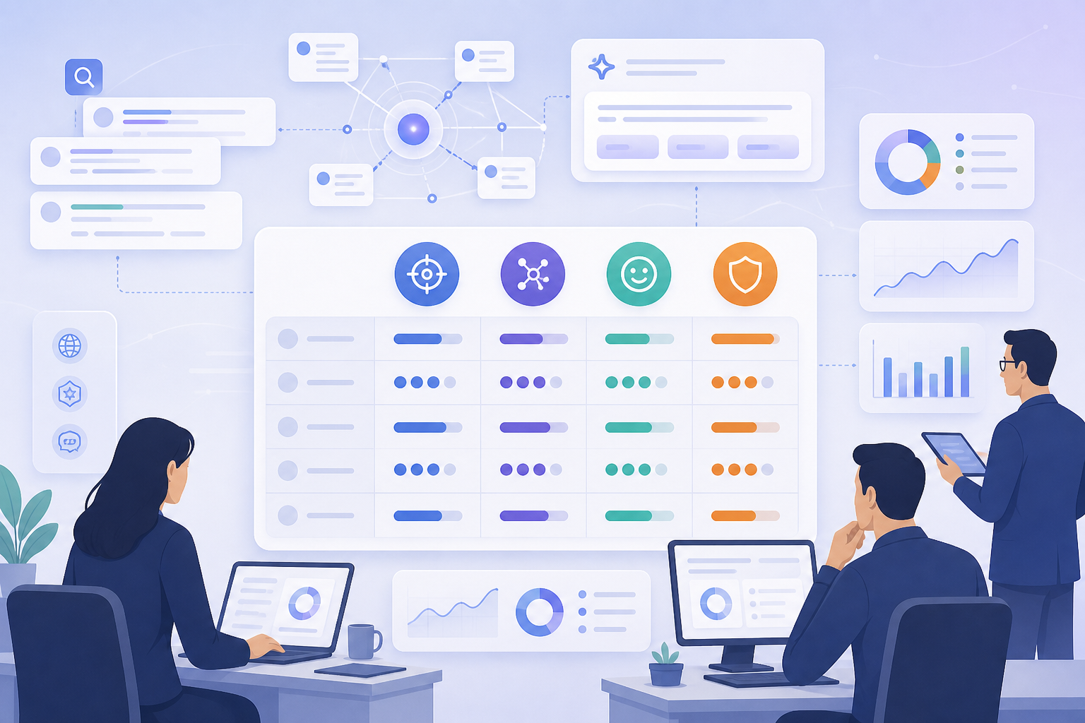 AI brand mention tracking software scorecard comparing intent coverage, citation intelligence, sentiment, and technical diagnostics