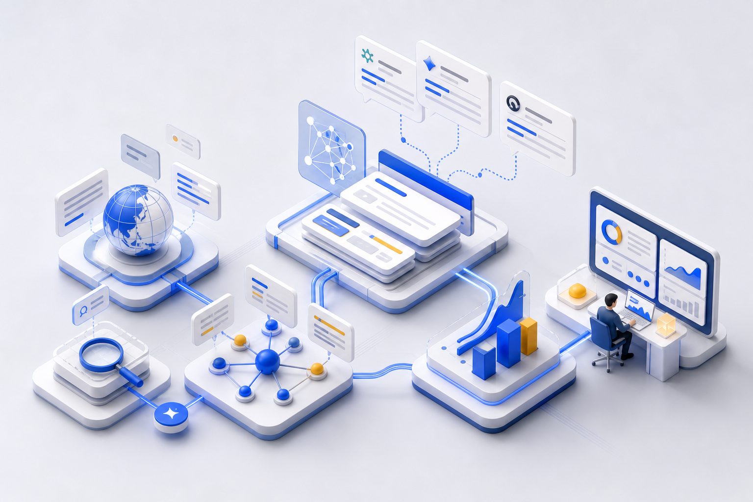 Comparative workflow for answer engine citation tracking