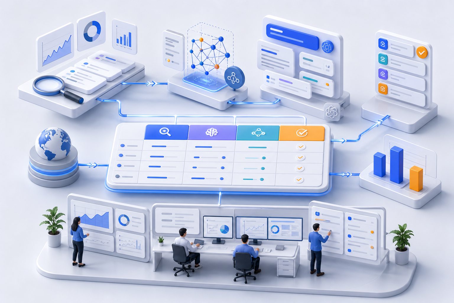 AI SEO optimization tools scorecard comparing SEO data, AI visibility, citations, and actionability