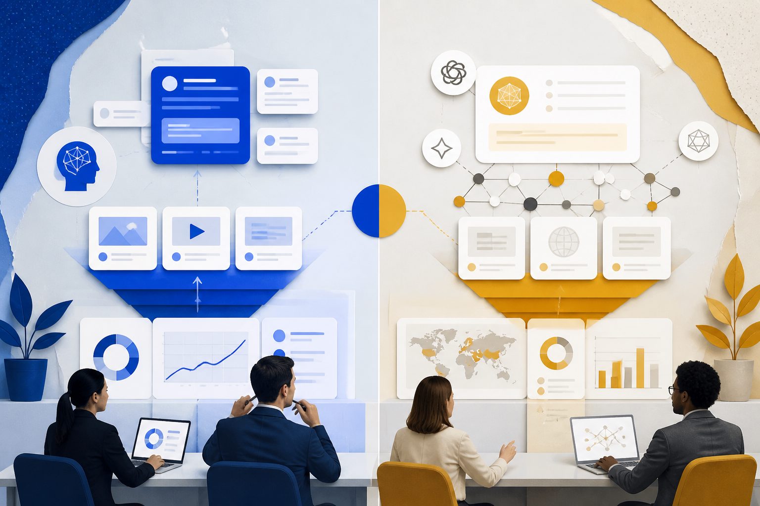 What is the difference between AEO and GEO side-by-side comparison for AI search visibility