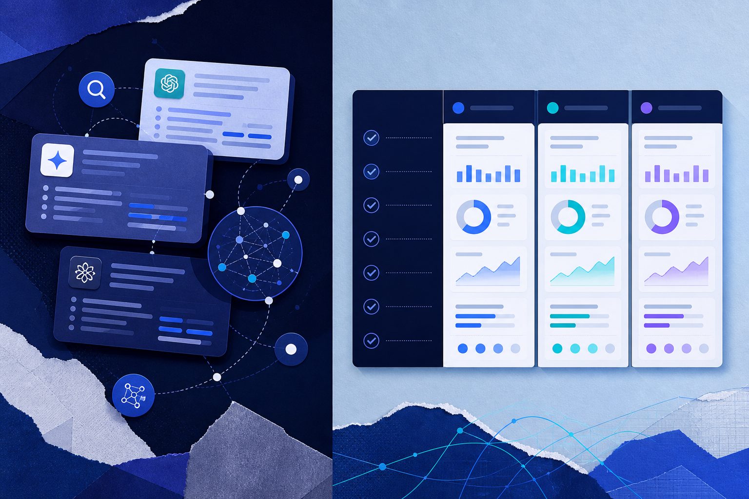 Dashboard comparison checklist showing how can i compare different ai share of voice analytics platforms?