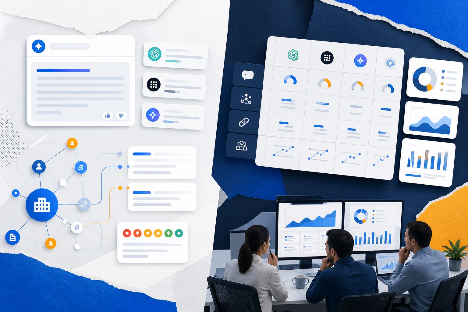 Comparison matrix for AI sentiment analysis, citation tracking, and competitor benchmarking