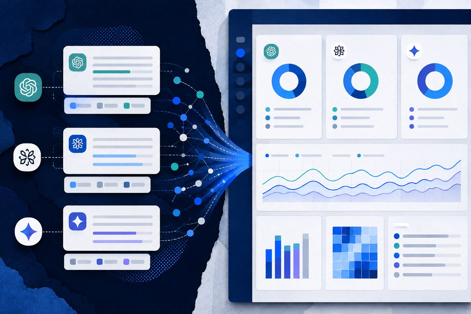 Dashboard comparing what are the best tools for tracking share of voice in ai? across AI engines