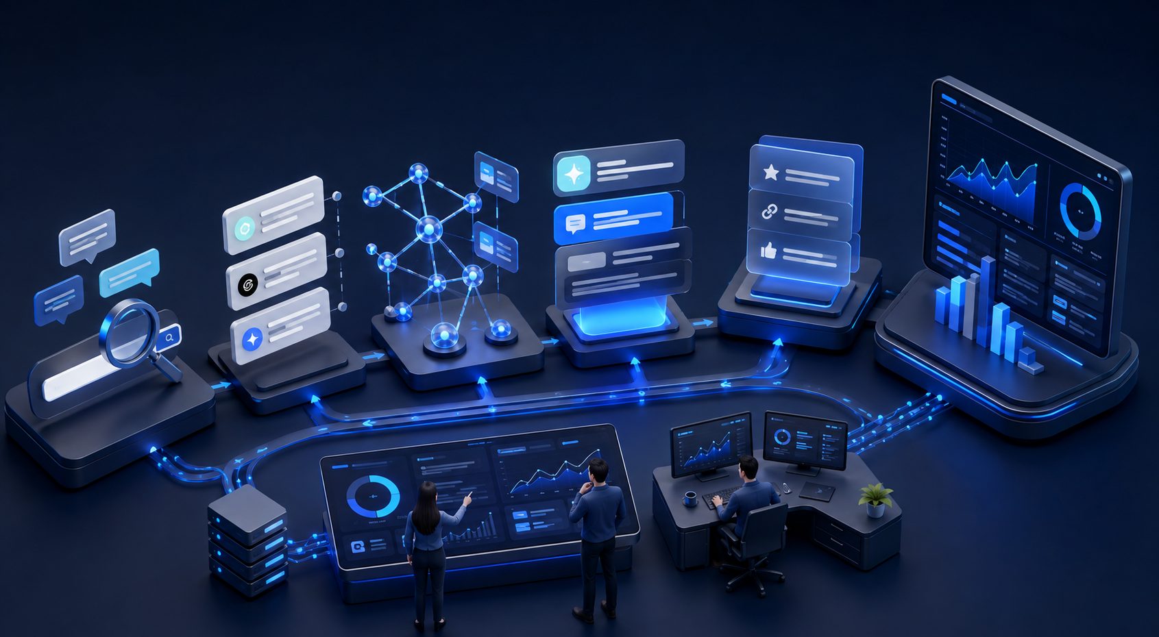 AI search optimization platforms workflow from prompt discovery to daily visibility trends