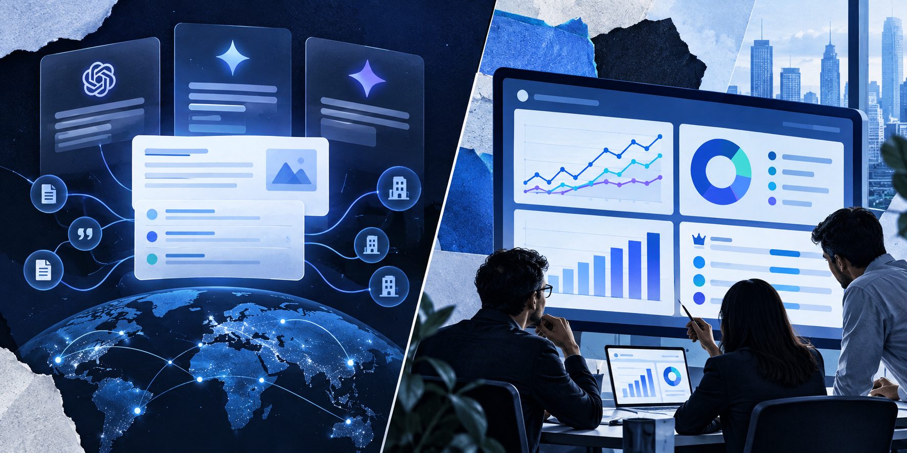 best GEO software for B2B SaaS dashboard showing AI mentions, citations, and competitors