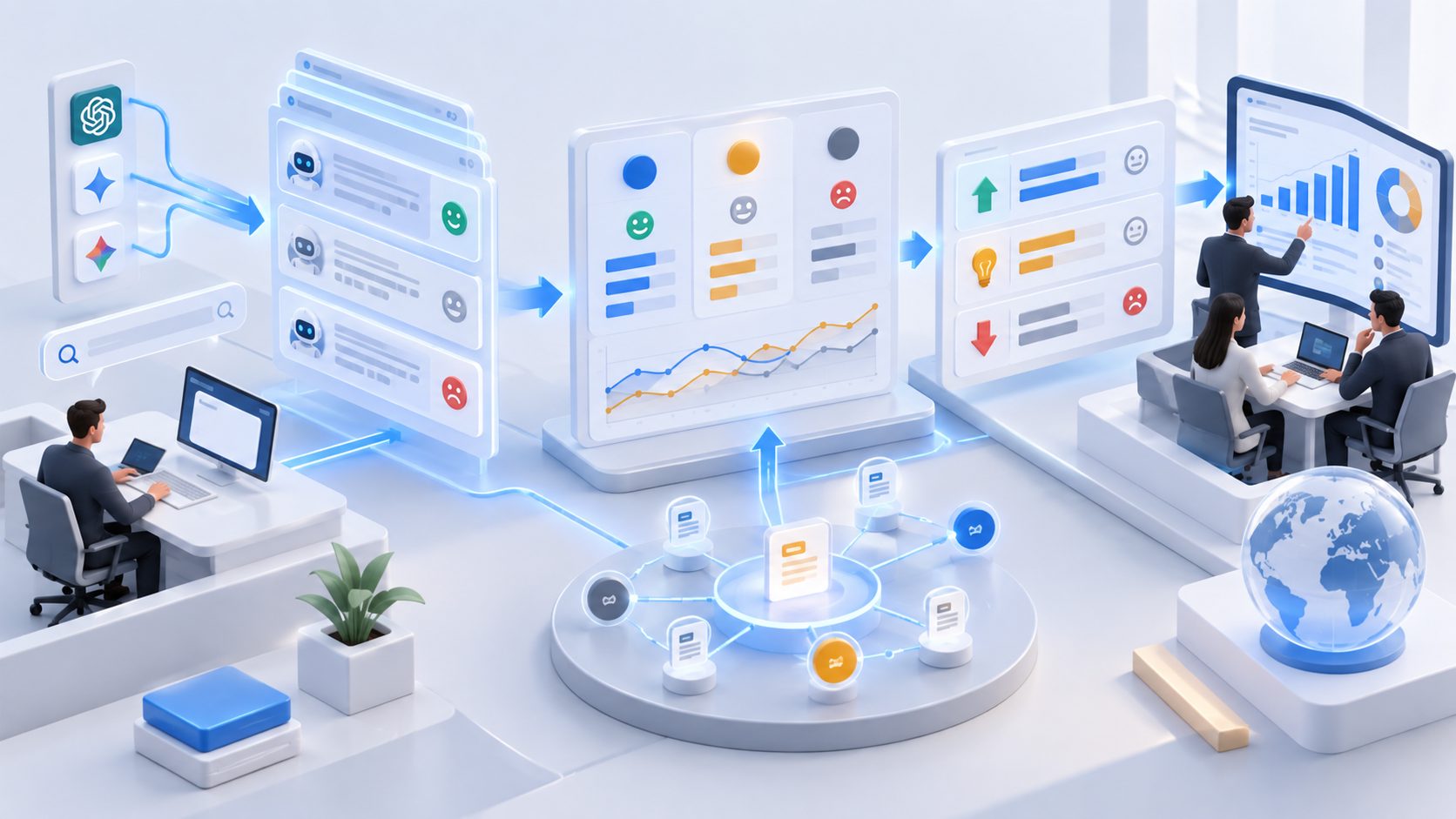 Prompt-level AI sentiment report comparing a SaaS brand with competitors
