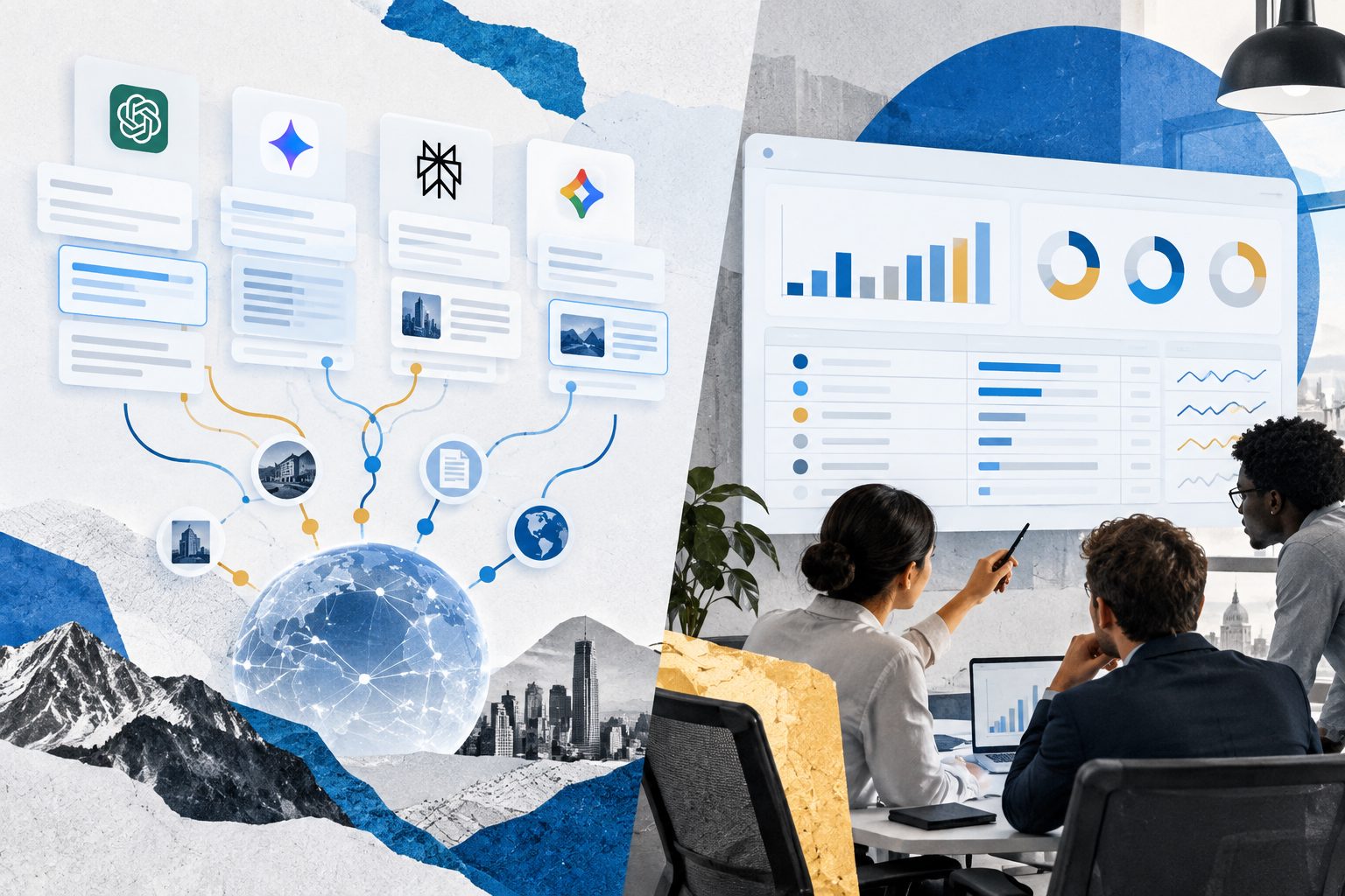 AI search visibility share of voice tools dashboard comparing brands across AI engines
