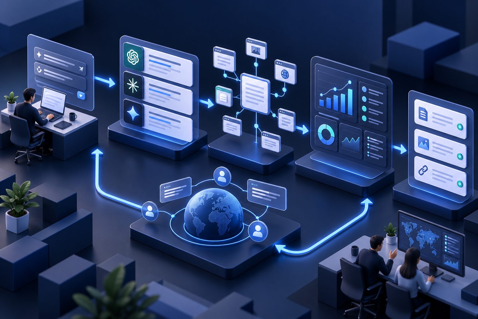 AI search monitoring workflow mapping prompts to recommendations, sources, and content actions