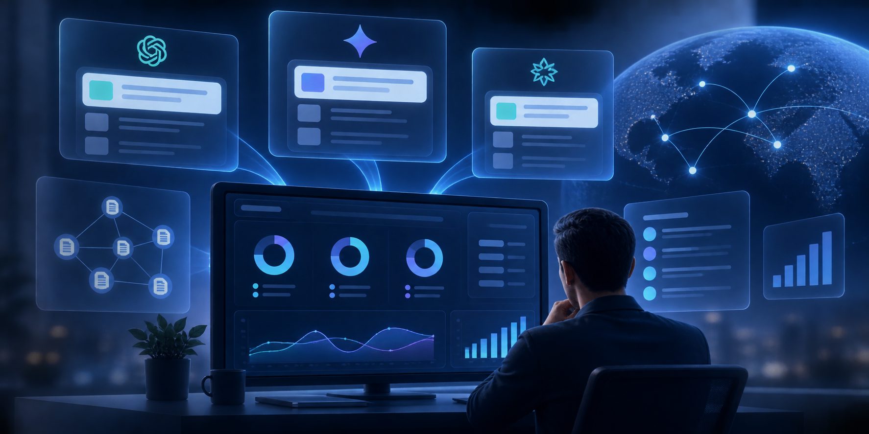 Dashboard showing brand mention rates across AI engines