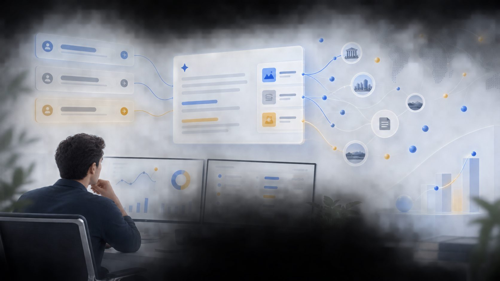 AI citation tracking view connecting buyer prompts, answer claims, and source domains
