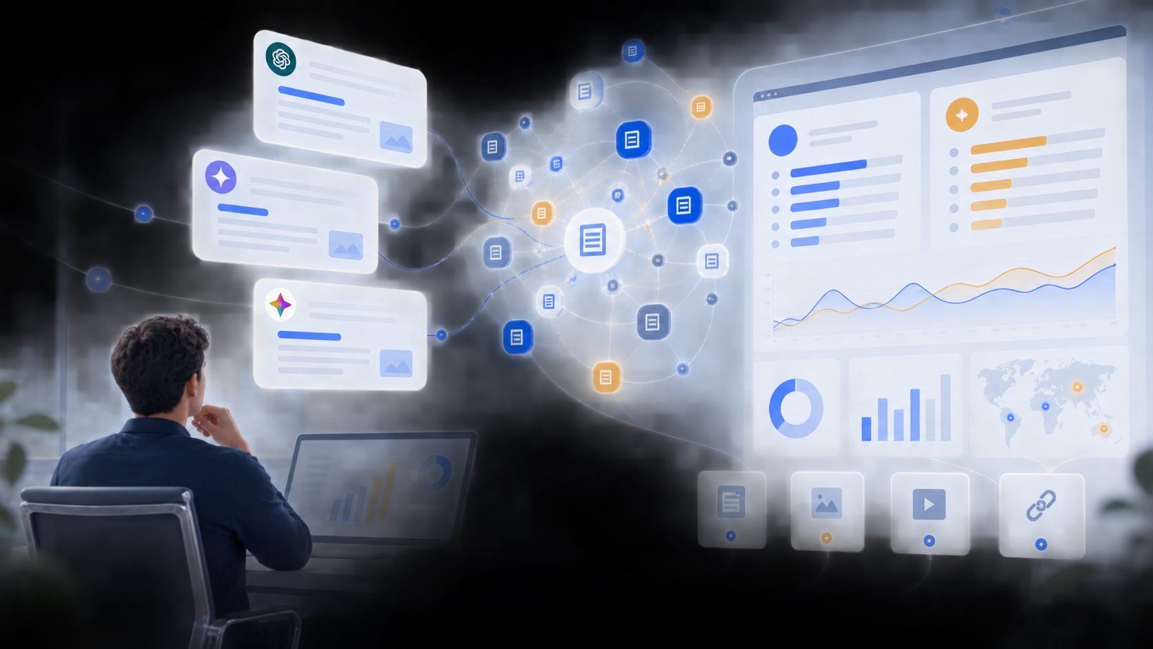 AI citation monitoring report comparing brand and competitor source coverage