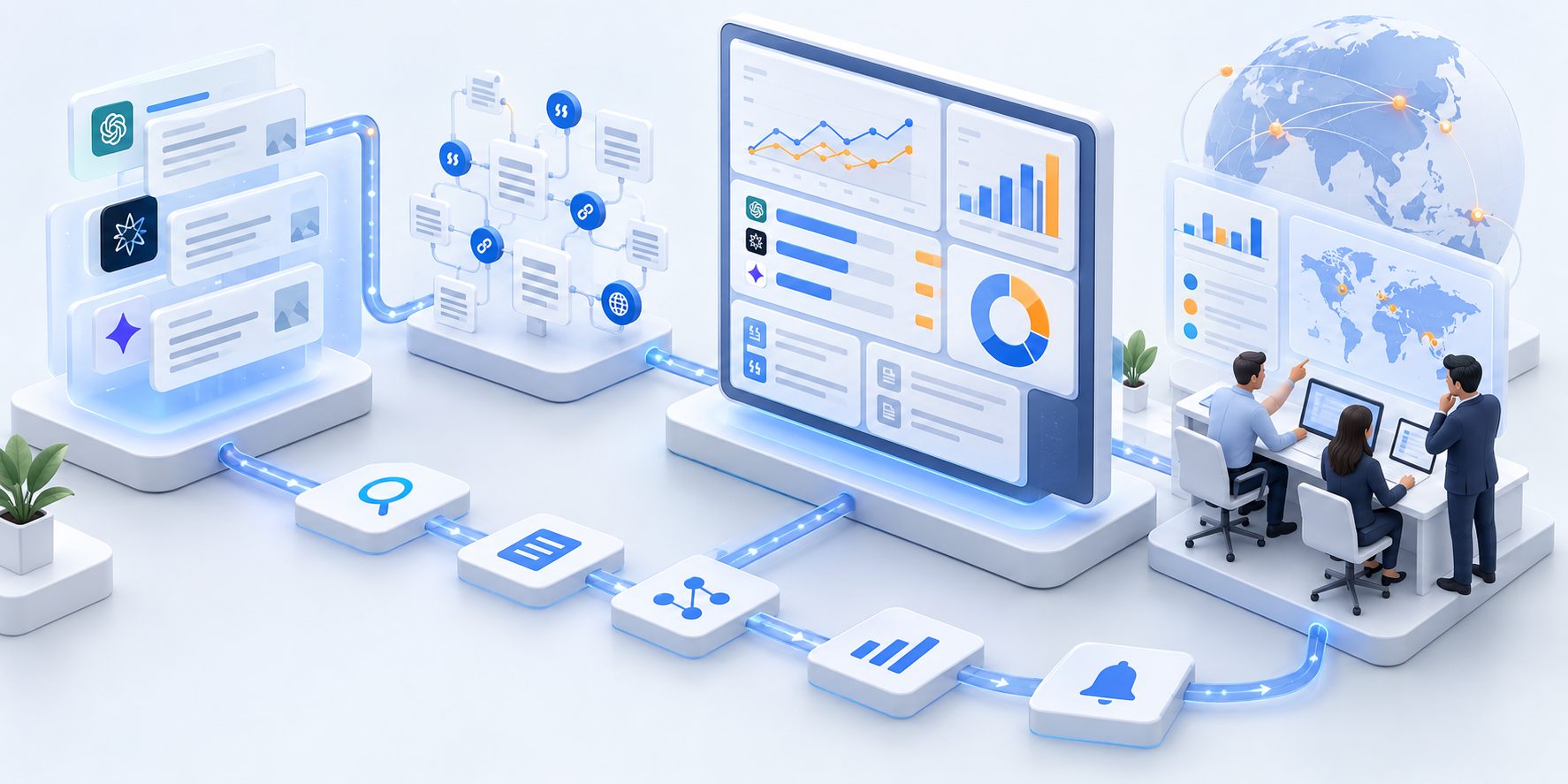 AI generated answer brand checker dashboard showing brand mentions, rankings, and citations