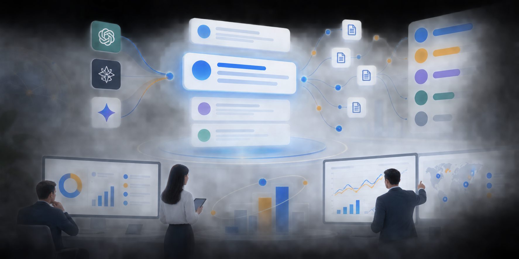 calculate share of voice in LLM responses across competing SaaS brands