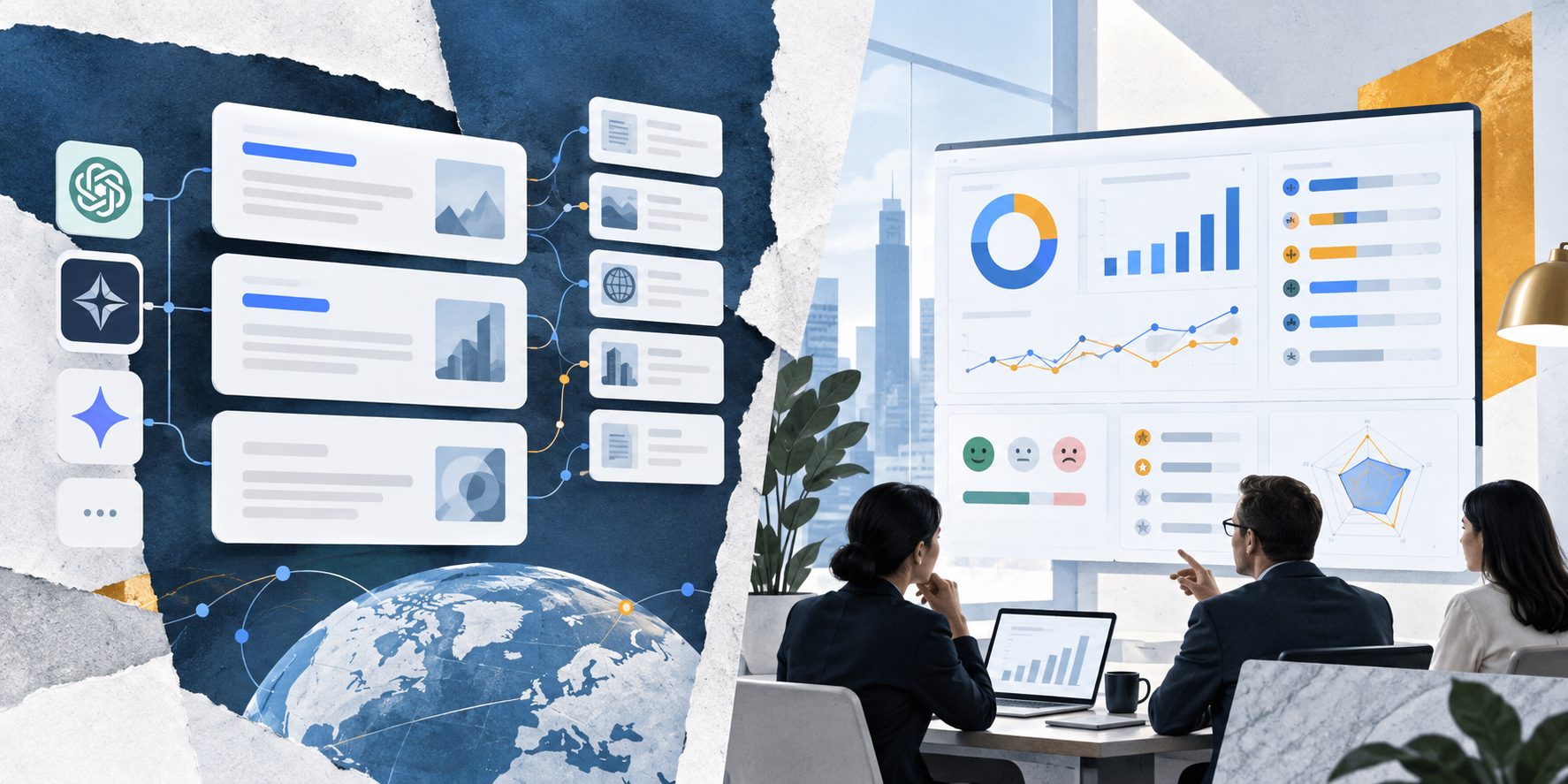 AI answer analysis with citation sources, sentiment, recommendation position, and competitor comparison