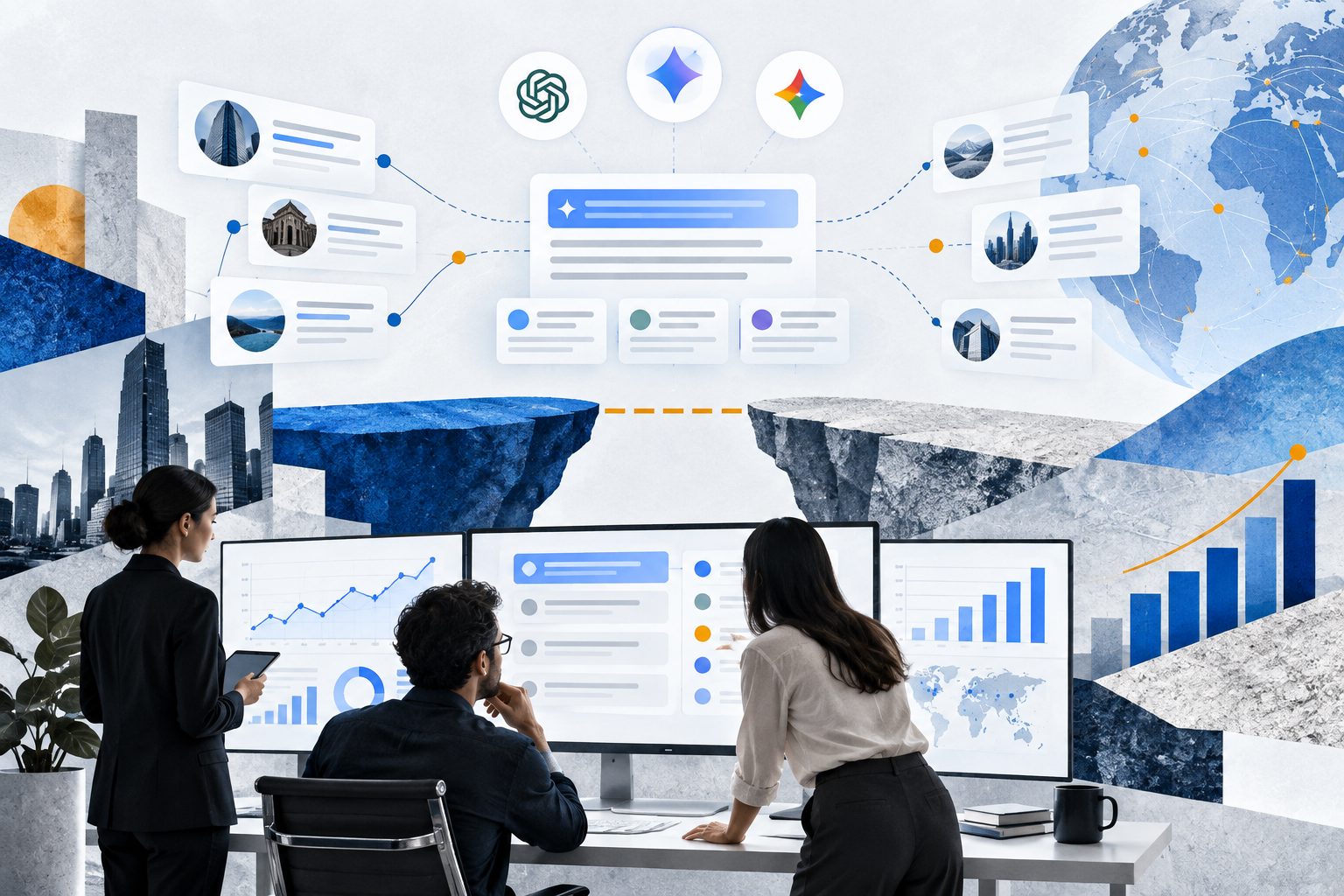 Commercial prompt gap scoring model for B2B AI visibility