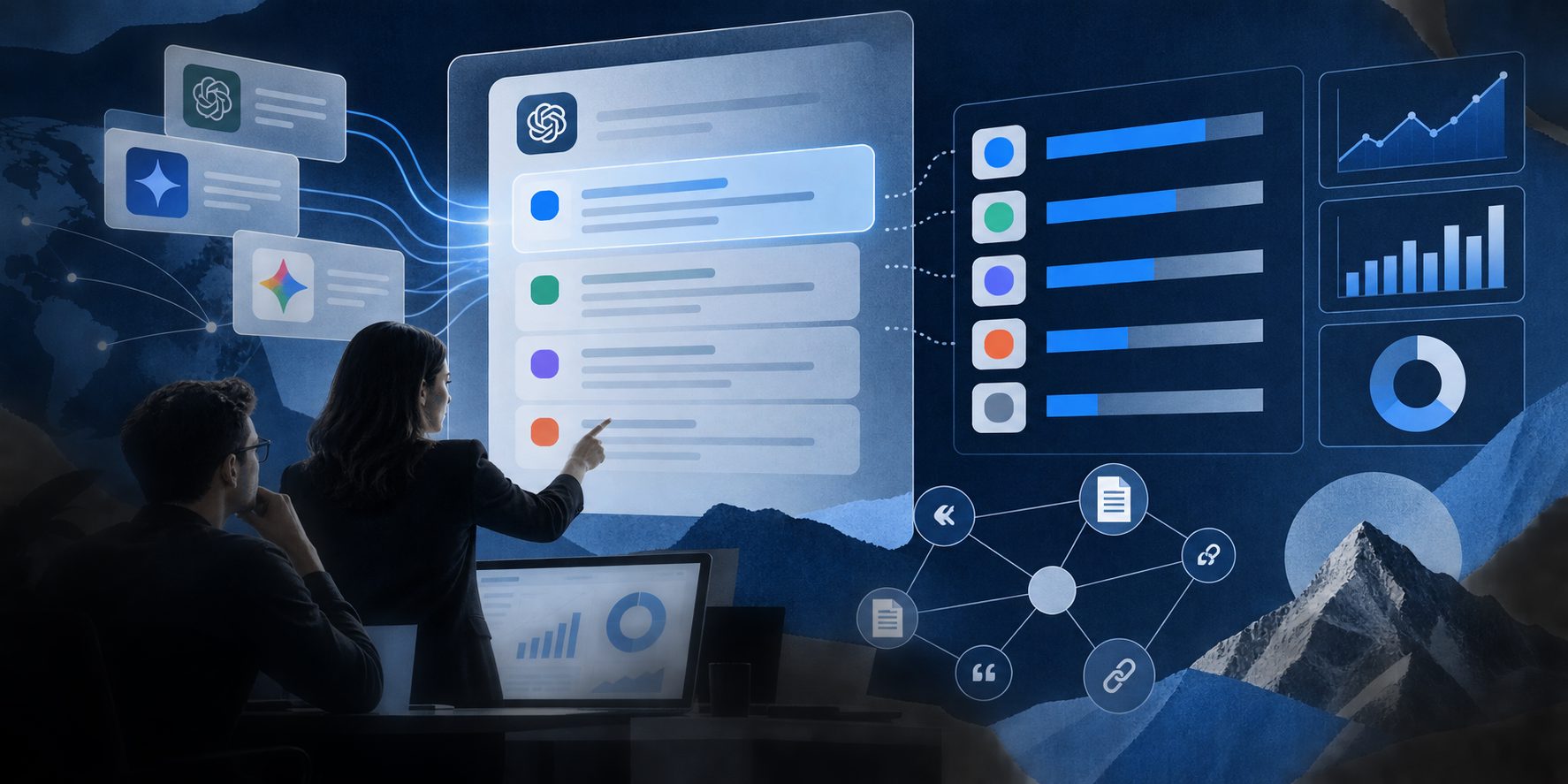 AI visibility dashboard comparing SaaS competitors