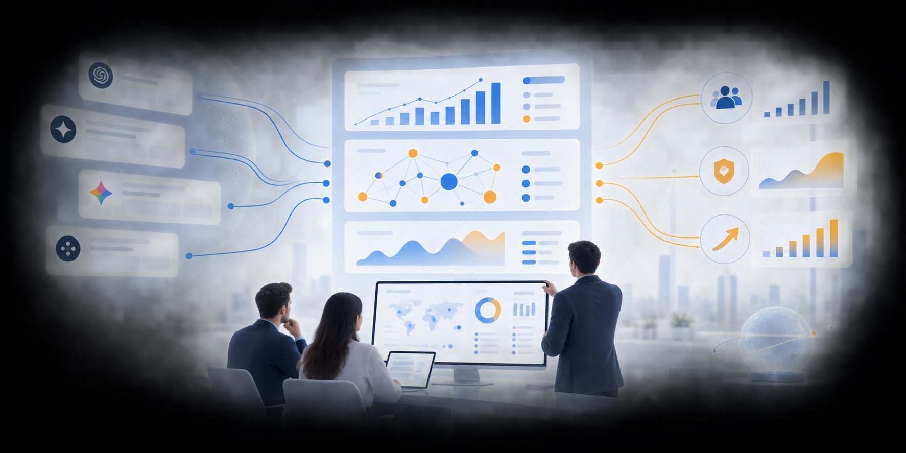 AI citation metrics for dashboards organized into performance, quality, and business-impact layers