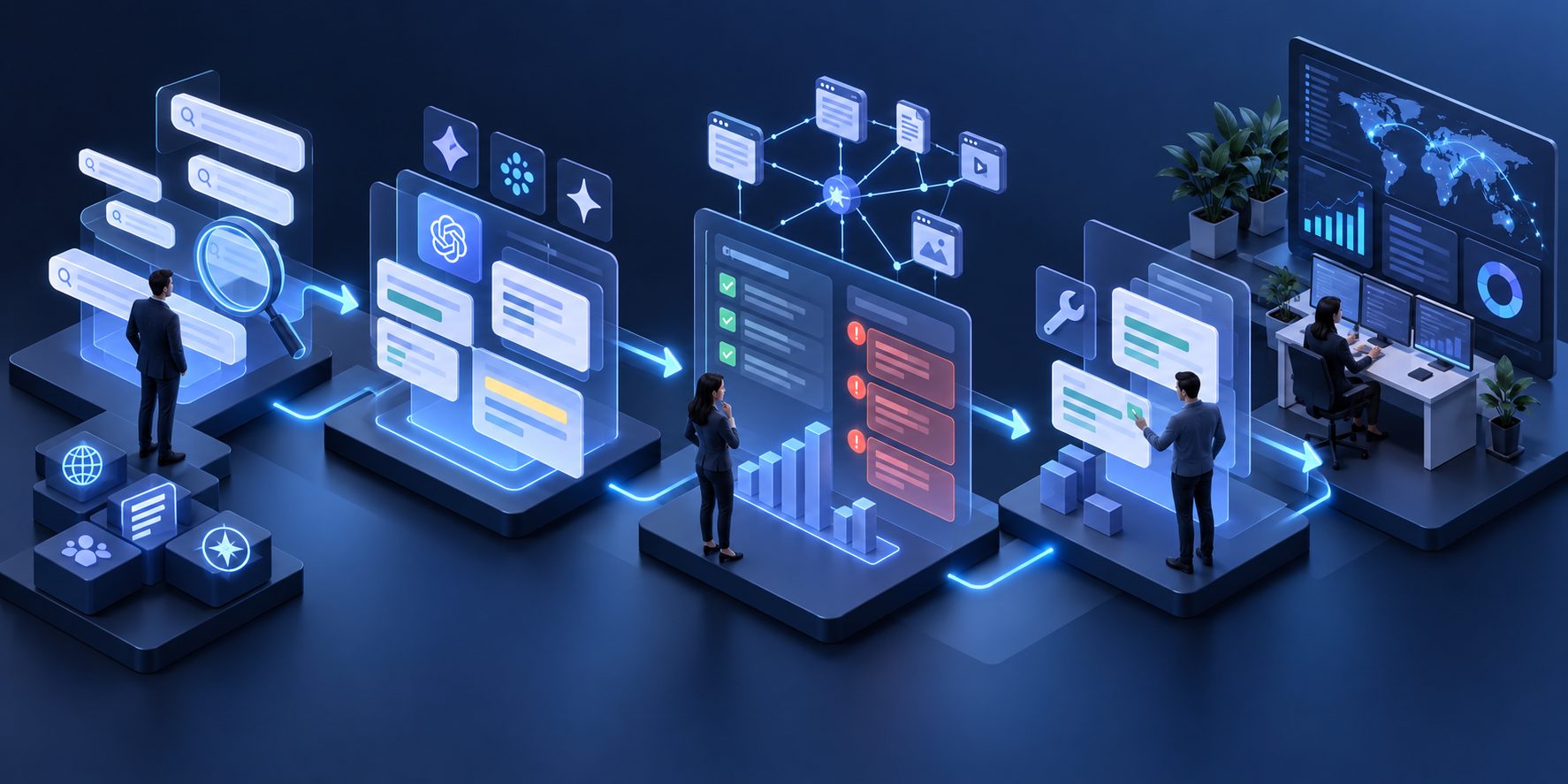 AI answer gap analysis for enterprise workflow from prompt discovery to remediation