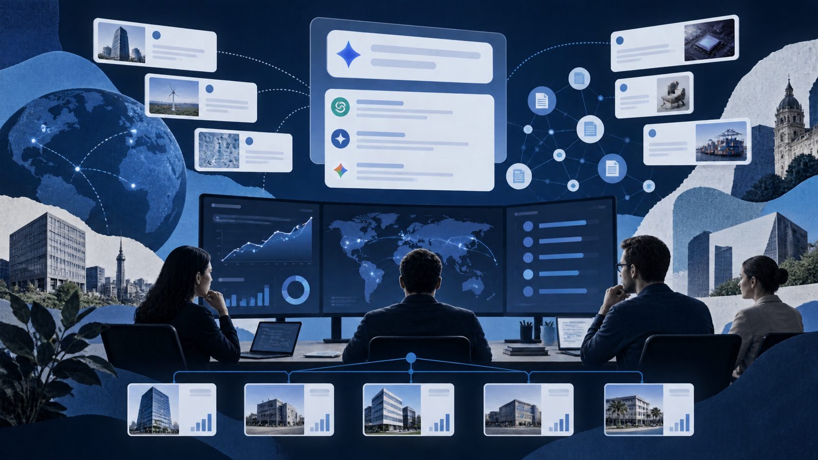 Operating model for managing AI search for portfolio companies across centralized and local teams
