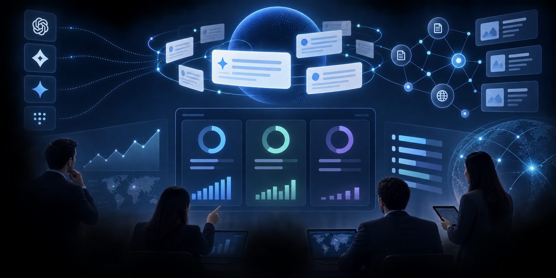 Portfolio AI Opportunity Score comparing visibility gap, evidence readiness, and execution effort