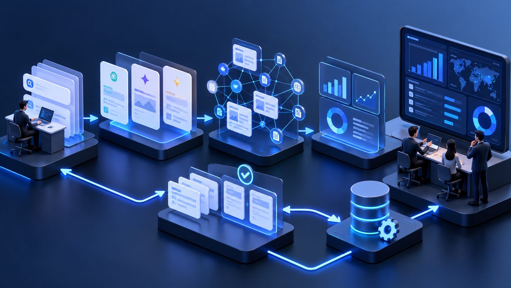 Workflow for collecting and validating generative engine optimization KPIs across repeated prompt runs