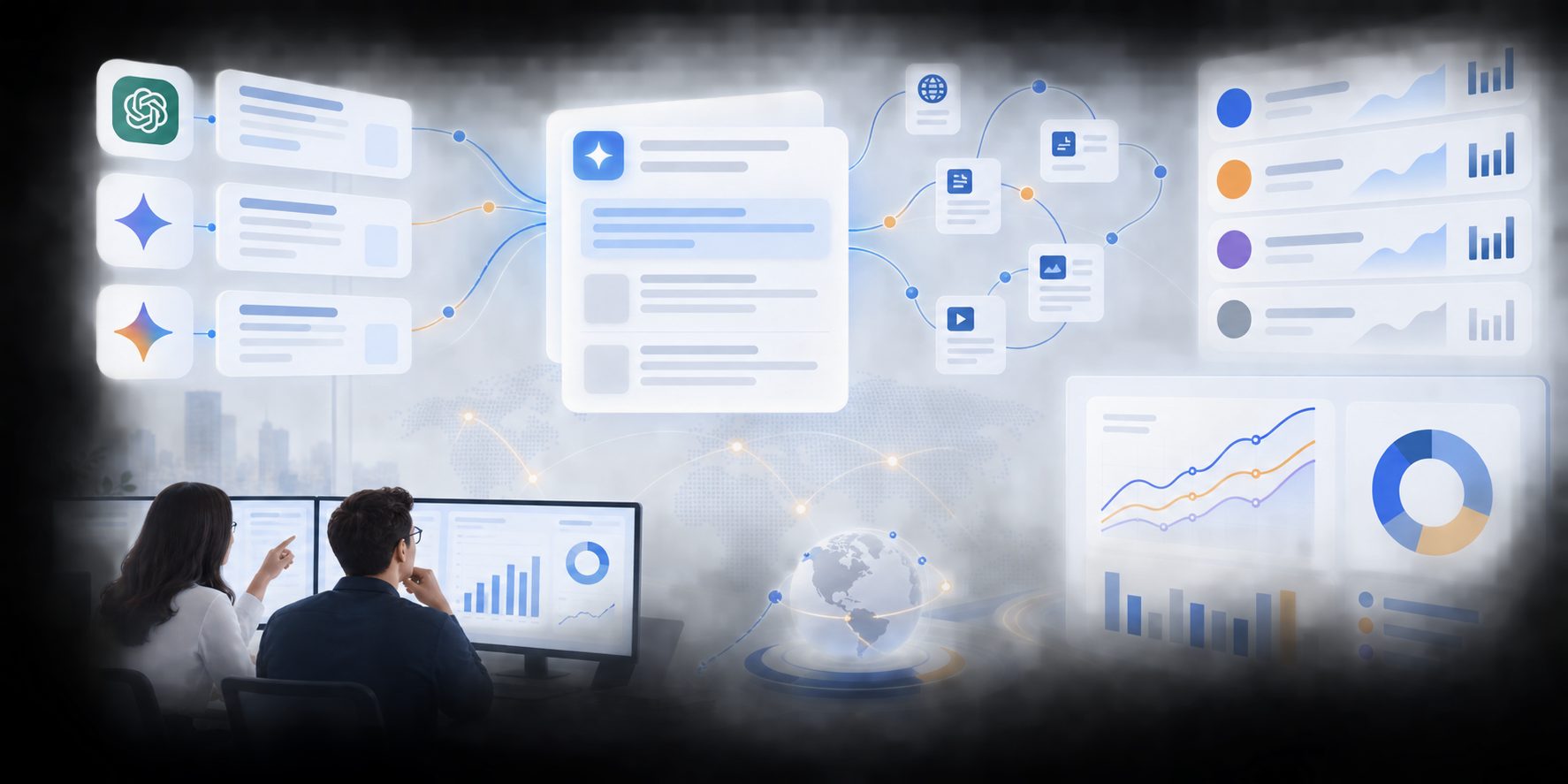 AI search visibility report for SaaS brands comparing competitors and citation sources