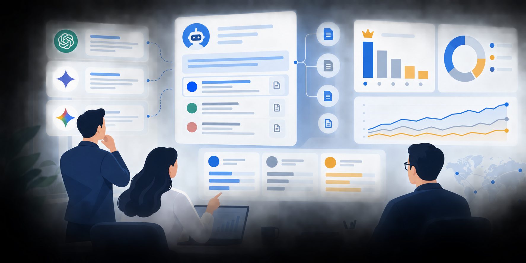 AI engine competitive analysis framework comparing brand and competitor visibility across AI answers