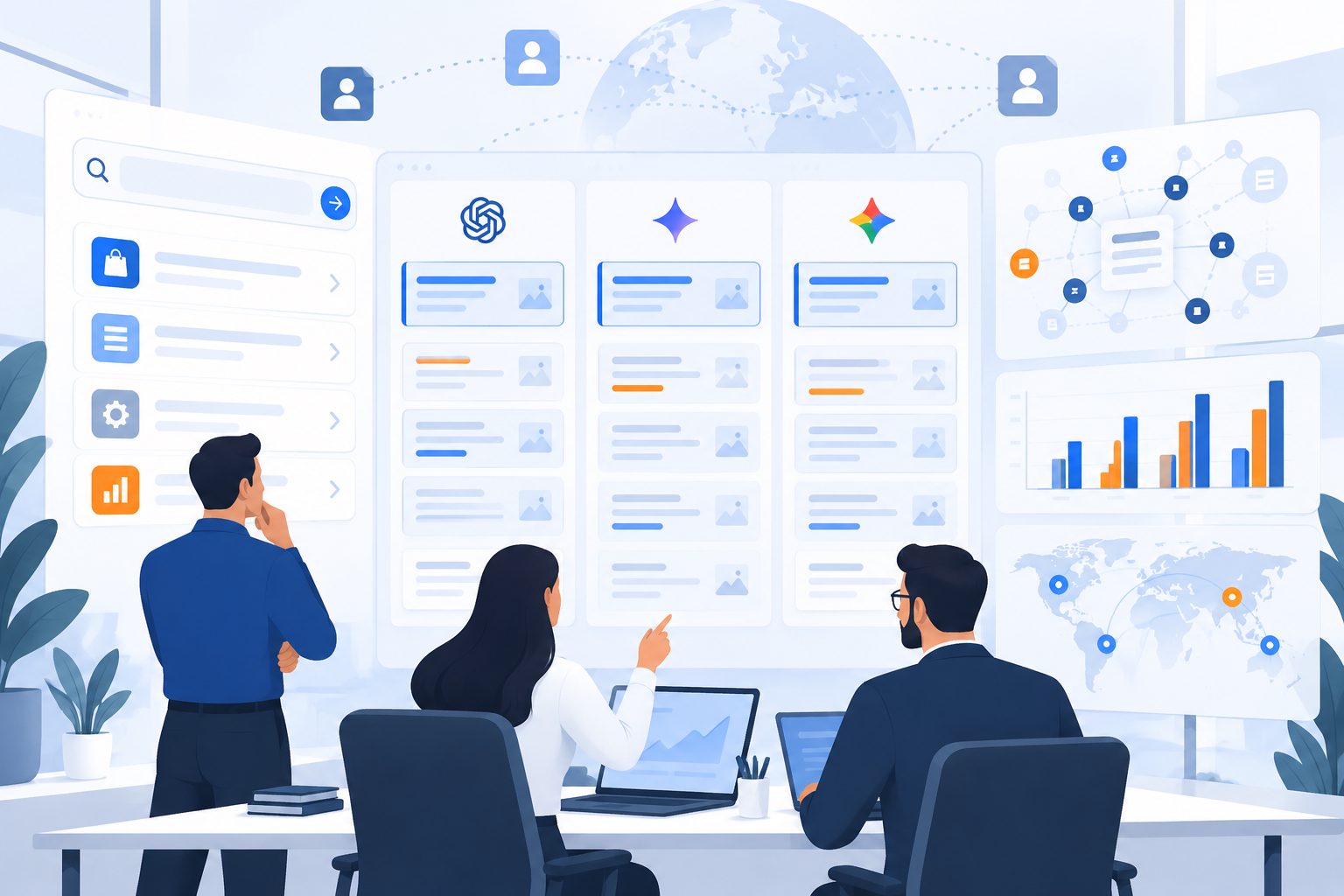 Prompt panel for comparing AI engine competitor visibility by buyer intent